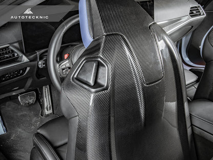 AutoTecknic Dry Carbon Full Seat Back Cover Set - G87 M2-Interior-Silicon Valley Bimmer