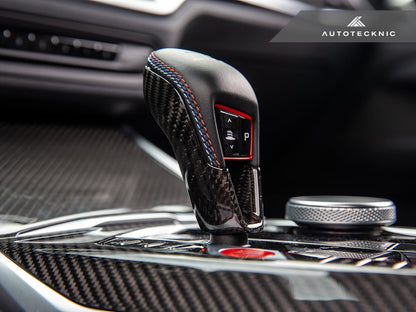 AutoTecknic Dry Carbon Gear Selector Cover - F97 X3M | F98 X4M LCI-Interior-Silicon Valley Bimmer