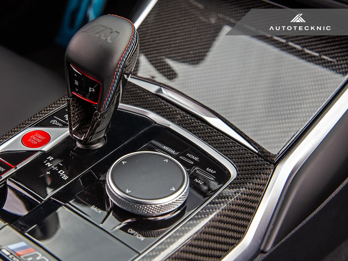 AutoTecknic Dry Carbon Gear Selector Cover - G87 M2-Interior-Silicon Valley Bimmer