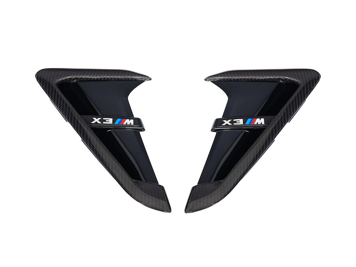 AutoTecknic Dry Carbon Gloss Black Fender Trim Set - F97 X3M | F98 X4M-Exterior-Silicon Valley Bimmer