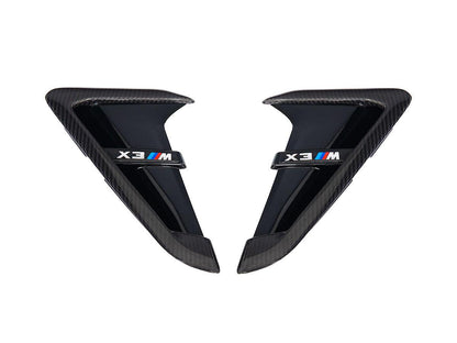 AutoTecknic Dry Carbon Gloss Black Fender Trim Set - F97 X3M | F98 X4M-Exterior-Silicon Valley Bimmer
