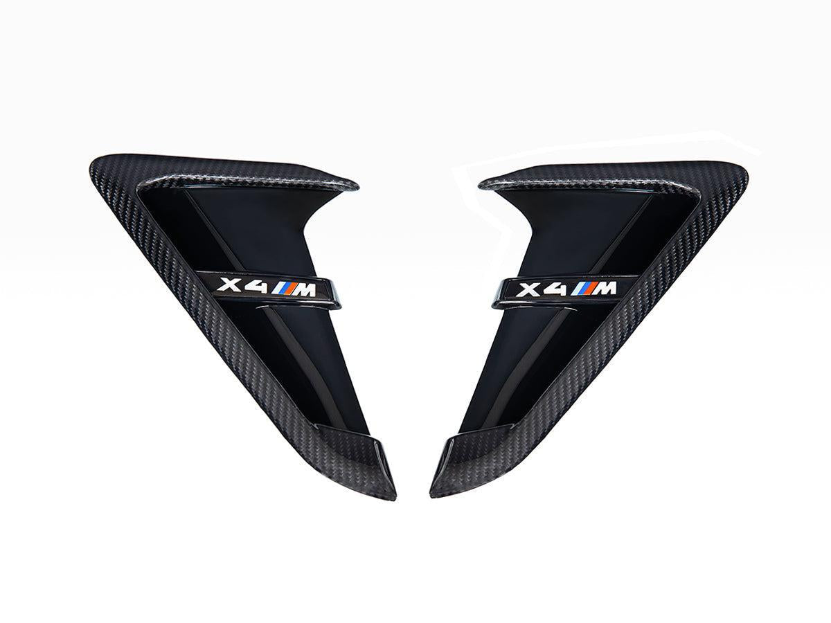 AutoTecknic Dry Carbon Gloss Black Fender Trim Set - F97 X3M | F98 X4M-Exterior-Silicon Valley Bimmer