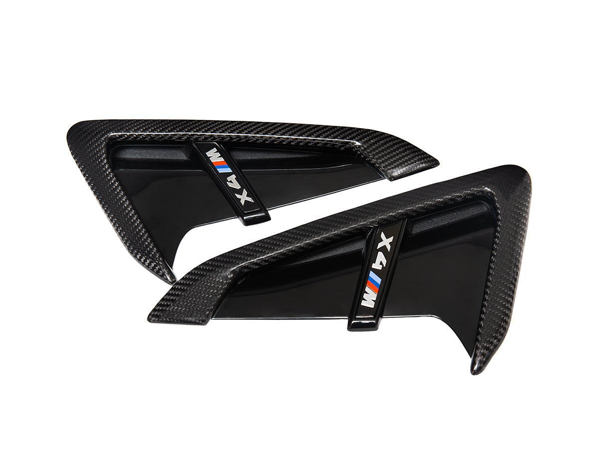 AutoTecknic Dry Carbon Gloss Black Fender Trim Set - F97 X3M | F98 X4M-Exterior-Silicon Valley Bimmer