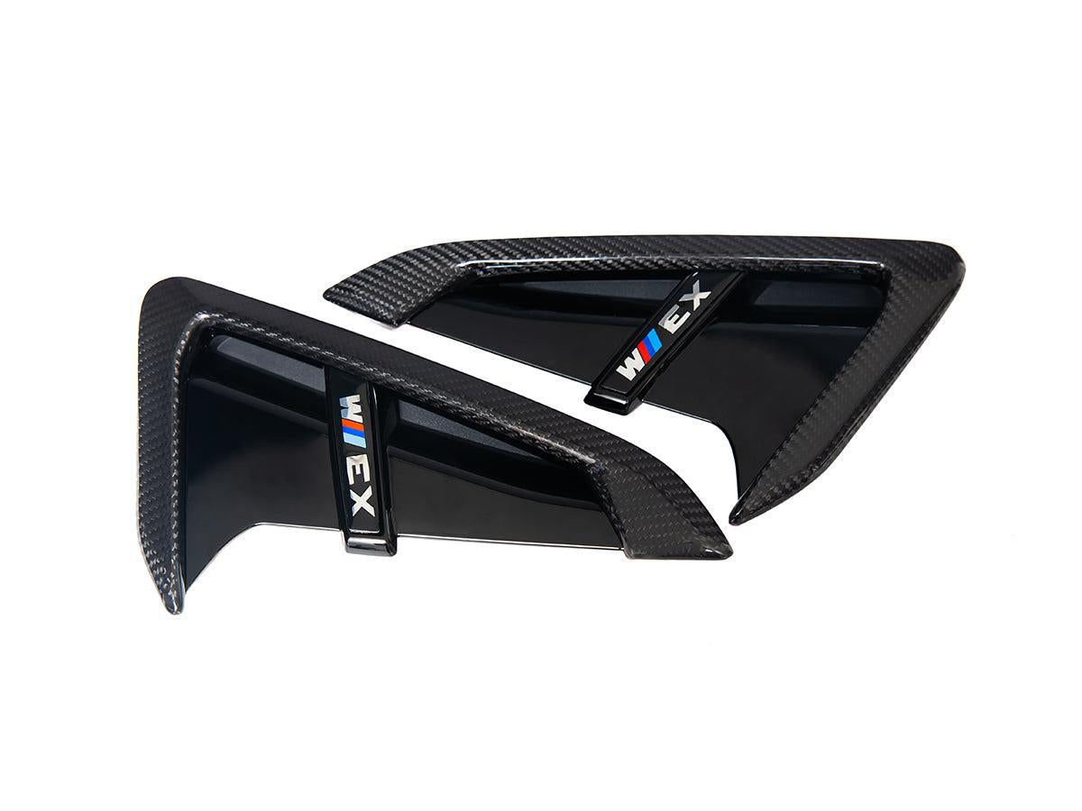 AutoTecknic Dry Carbon Gloss Black Fender Trim Set - F97 X3M | F98 X4M-Exterior-Silicon Valley Bimmer