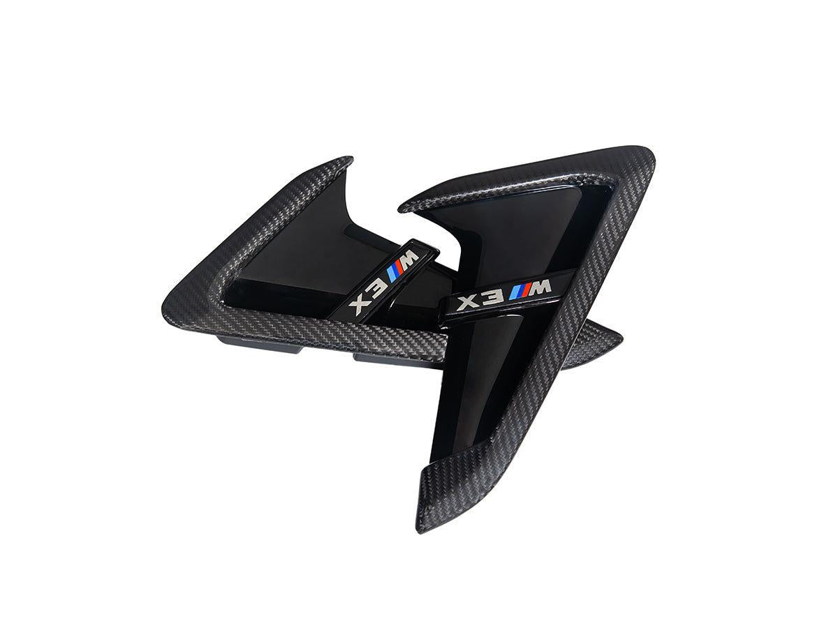 AutoTecknic Dry Carbon Gloss Black Fender Trim Set - F97 X3M | F98 X4M-Exterior-Silicon Valley Bimmer