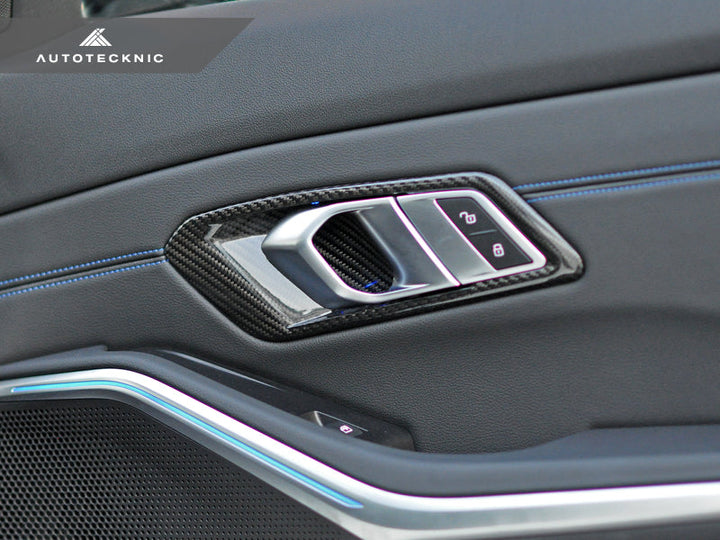 AutoTecknic Dry Carbon Interior Door Handle Trim Set - G20 3-Series-Interior-Silicon Valley Bimmer