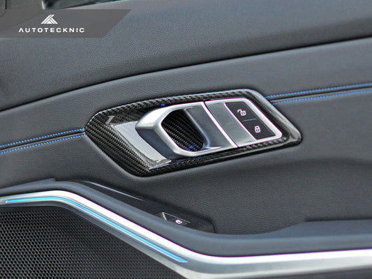 AutoTecknic Dry Carbon Interior Door Handle Trim Set - G20 3-Series-Interior-Silicon Valley Bimmer