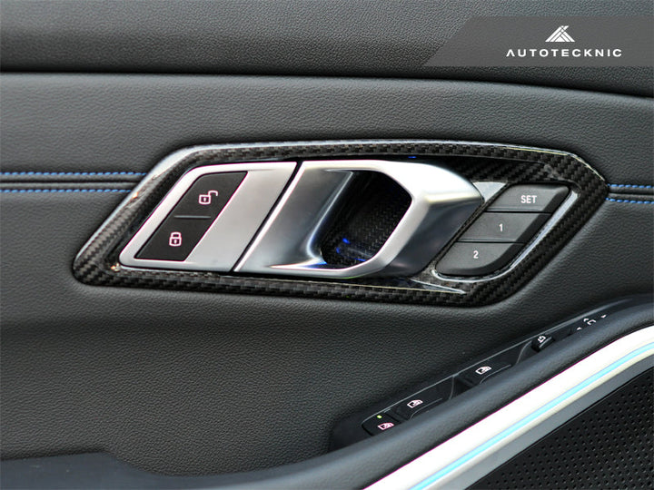 AutoTecknic Dry Carbon Interior Door Handle Trim Set - G20 3-Series-Interior-Silicon Valley Bimmer