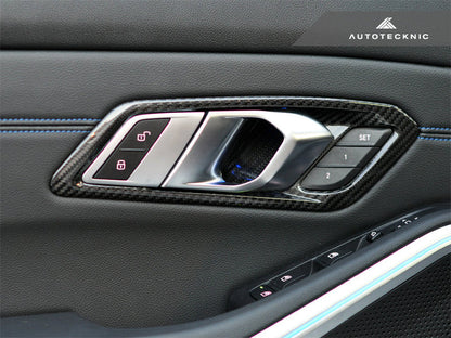 AutoTecknic Dry Carbon Interior Door Handle Trim Set - G20 3-Series-Interior-Silicon Valley Bimmer
