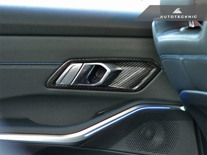 AutoTecknic Dry Carbon Interior Door Handle Trim Set - G20 3-Series-Interior-Silicon Valley Bimmer