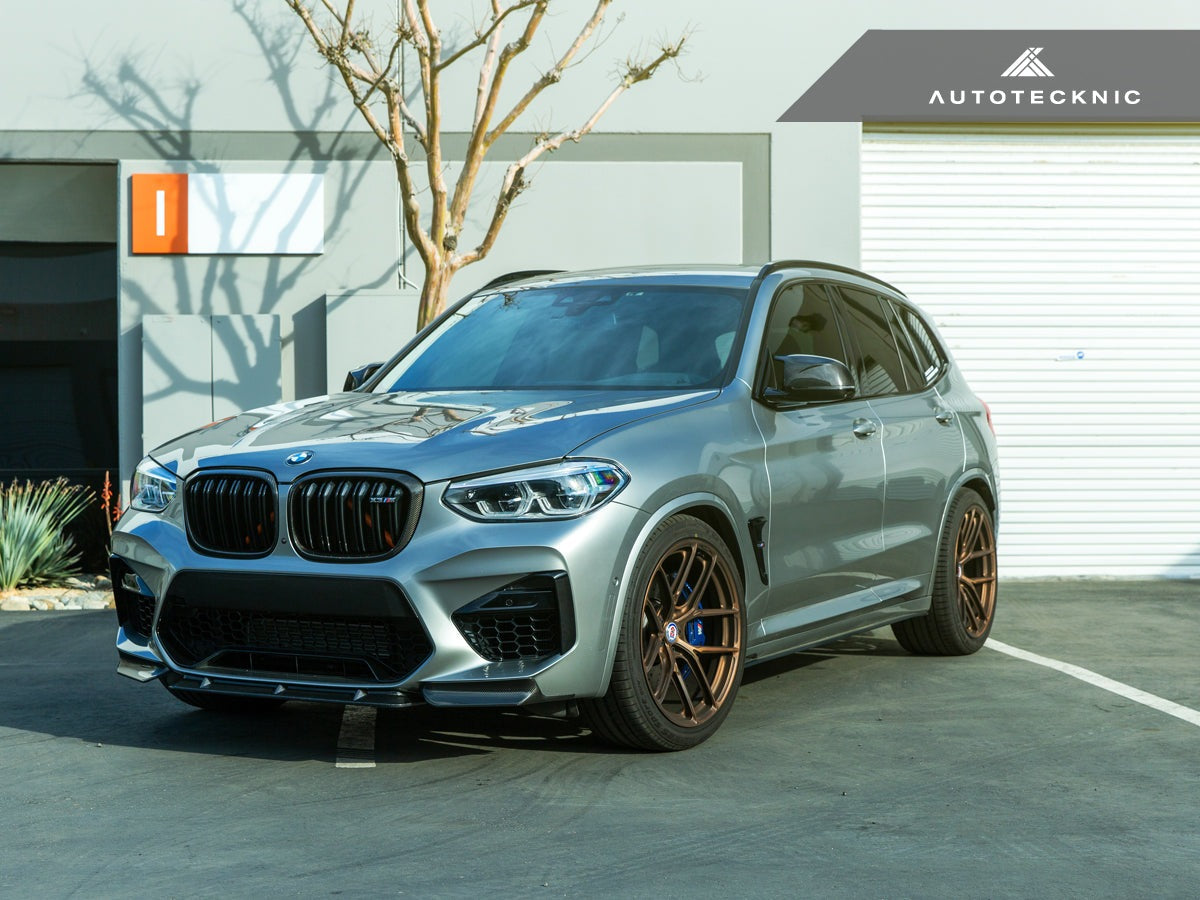AutoTecknic Dry Carbon Performante Aero Splitter & Center Lip Set - F97 X3M | F98 X4M-Exterior-Silicon Valley Bimmer
