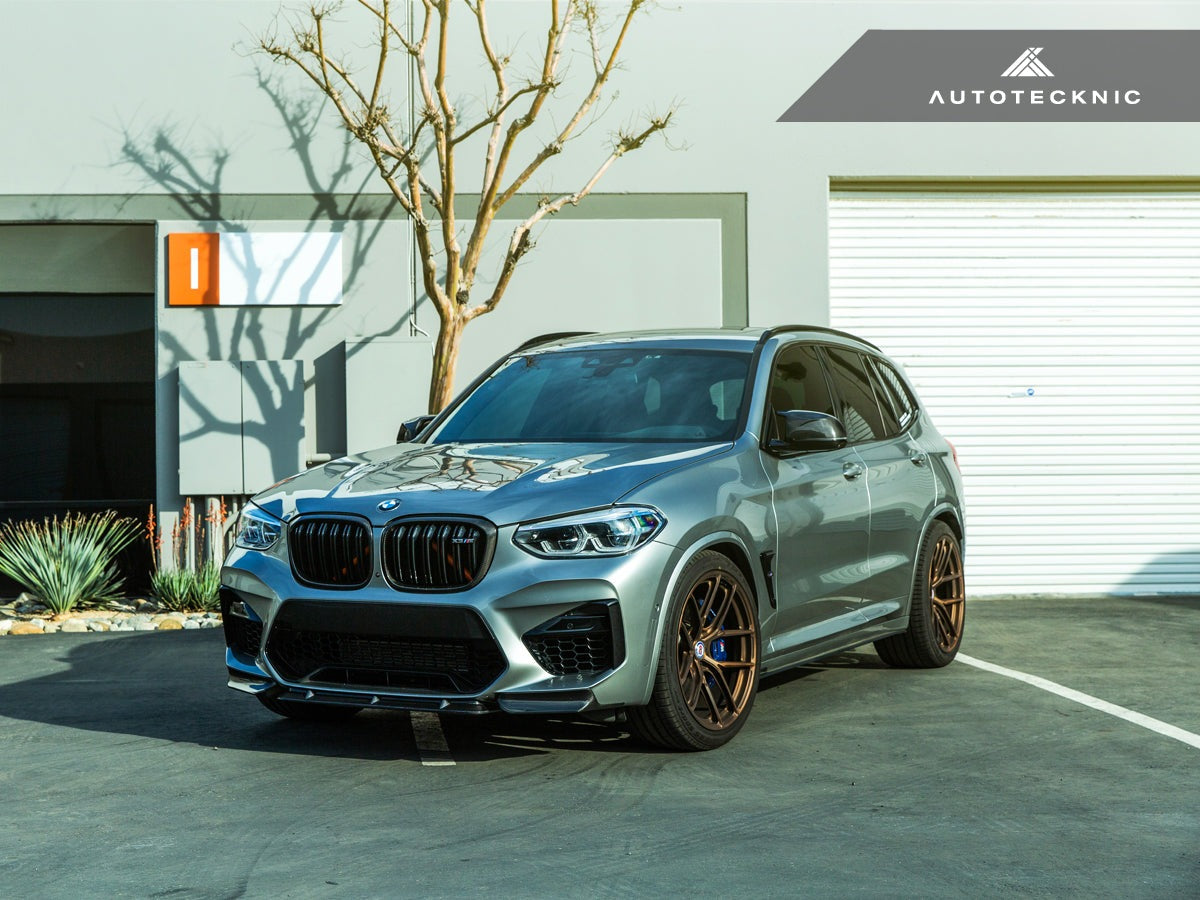 AutoTecknic Dry Carbon Performante Aero Splitter & Center Lip Set - F97 X3M | F98 X4M-Exterior-Silicon Valley Bimmer