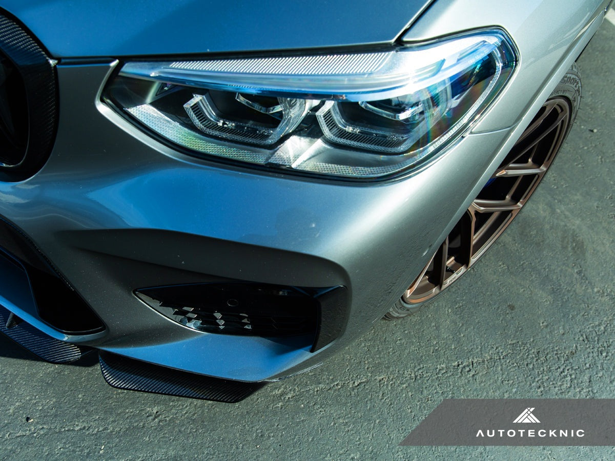 AutoTecknic Dry Carbon Performante Aero Splitter & Center Lip Set - F97 X3M | F98 X4M-Exterior-Silicon Valley Bimmer