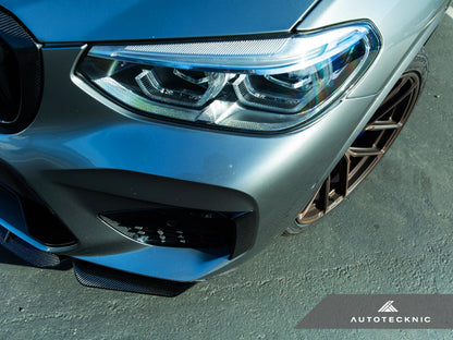AutoTecknic Dry Carbon Performante Aero Splitter & Center Lip Set - F97 X3M | F98 X4M-Exterior-Silicon Valley Bimmer