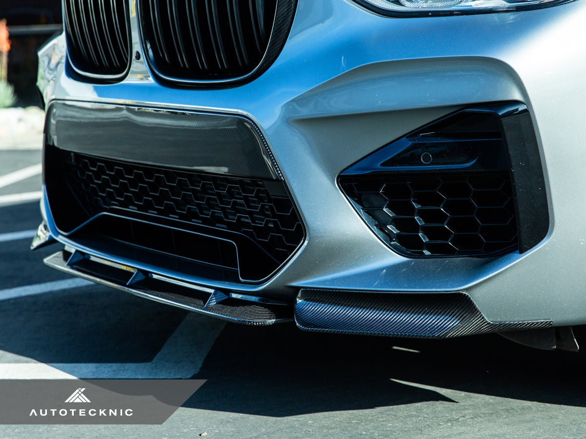 AutoTecknic Dry Carbon Performante Aero Splitter & Center Lip Set - F97 X3M | F98 X4M-Exterior-Silicon Valley Bimmer