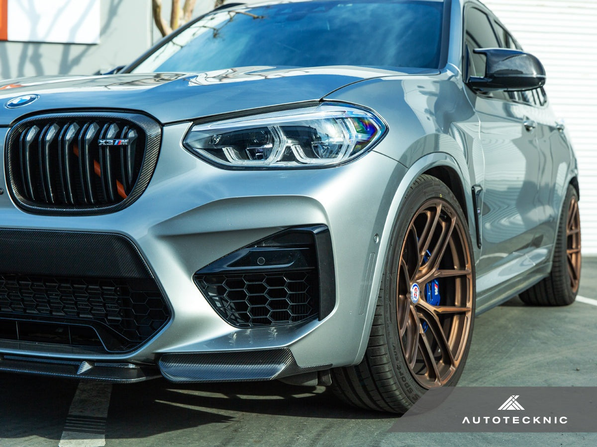 AutoTecknic Dry Carbon Performante Aero Splitter & Center Lip Set - F97 X3M | F98 X4M-Exterior-Silicon Valley Bimmer
