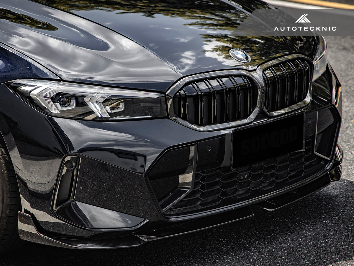 AutoTecknic Dry Carbon Performante Front Splitter Set - G20 3-Series M-Sport LCI-Exterior-Silicon Valley Bimmer