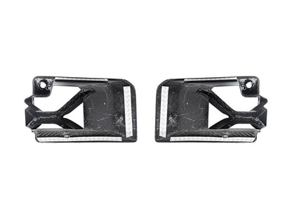 AutoTecknic Dry Carbon Podium Front Bumper Lower Vent Set - G87 M2-Exterior-Silicon Valley Bimmer