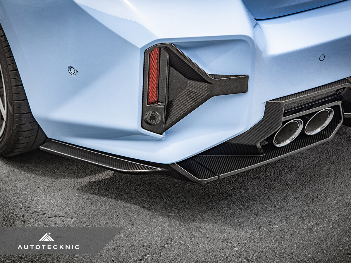 AutoTecknic Dry Carbon Rear Bumper Reflector Trim Set - G87 M2-Exterior-Silicon Valley Bimmer