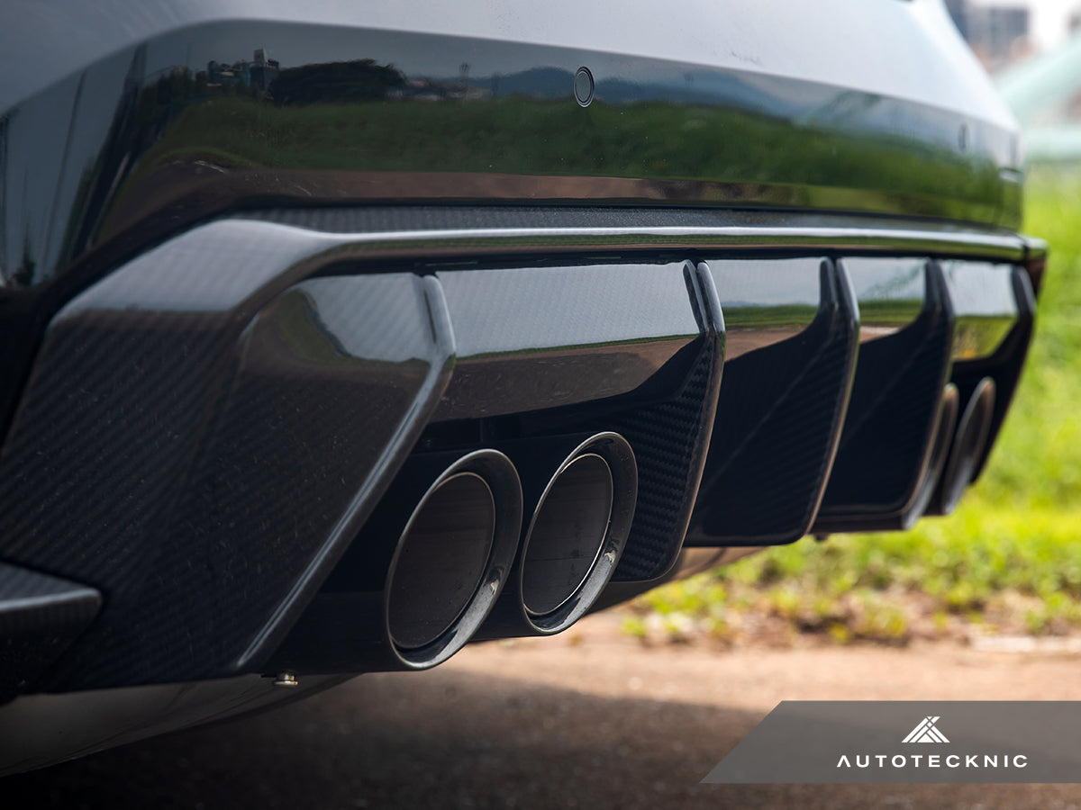 AutoTecknic Dry Carbon Rear Diffuser Trim Set - G80/ G81 M3 | G82/ G83 M4-Exterior-Silicon Valley Bimmer