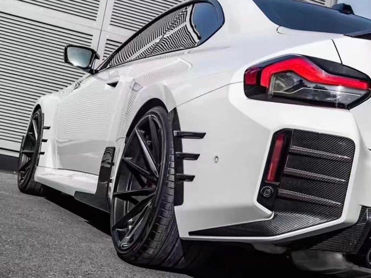 AutoTecknic Dry Carbon Rear Fender Arch Trim Set - G87 M2-Exterior-Silicon Valley Bimmer