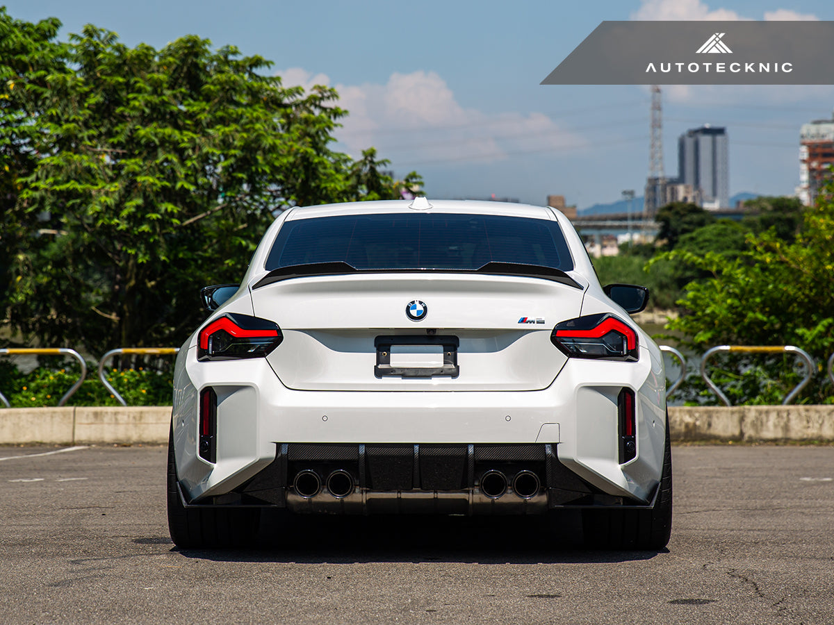 AutoTecknic Dry Carbon Rear Splitter Set - G87 M2-Exterior-Silicon Valley Bimmer
