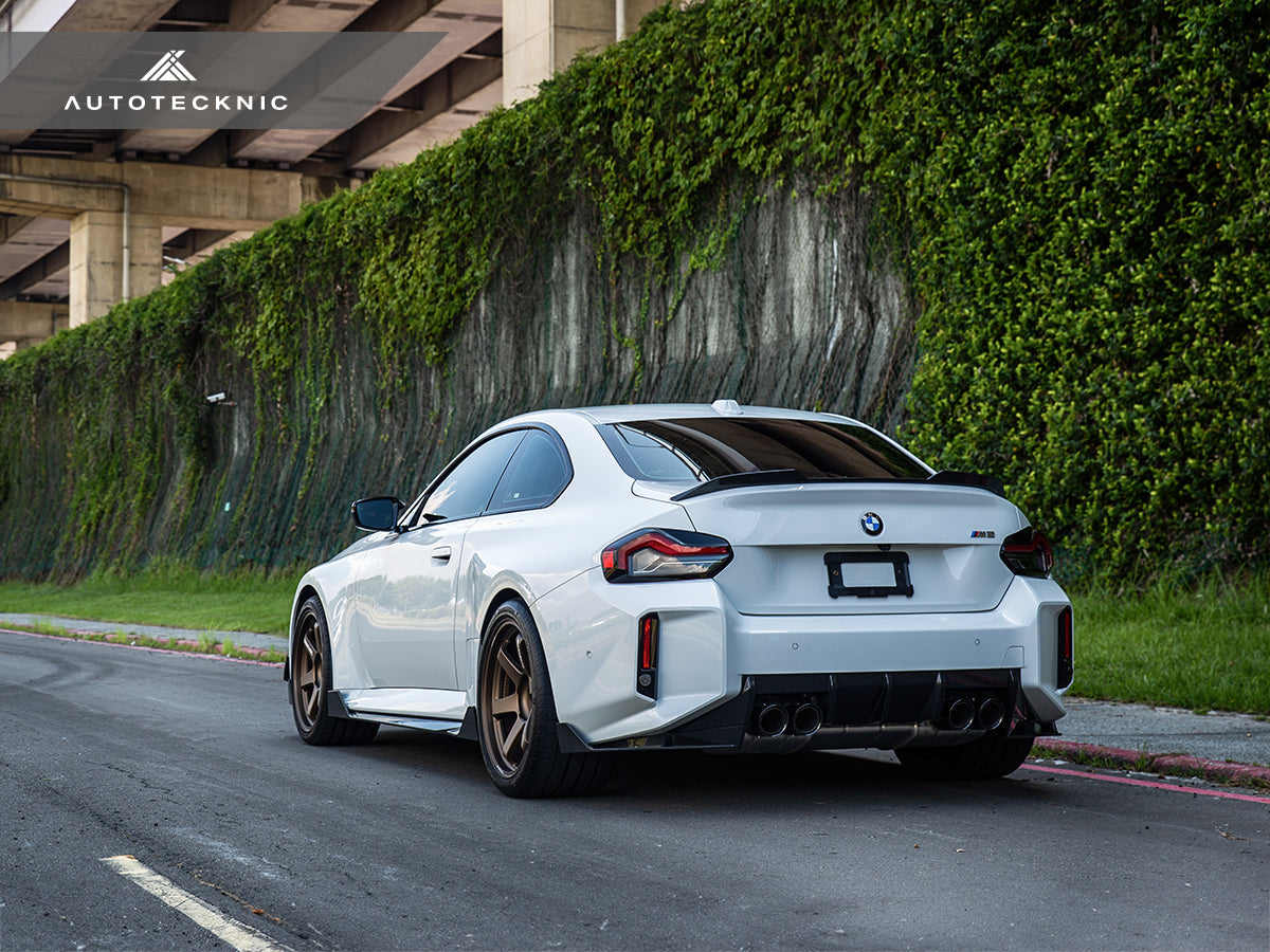 AutoTecknic Dry Carbon Rear Splitter Set - G87 M2-Exterior-Silicon Valley Bimmer