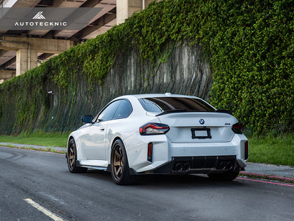 AutoTecknic Dry Carbon Rear Splitter Set - G87 M2-Exterior-Silicon Valley Bimmer