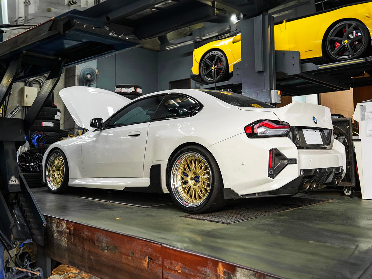 AutoTecknic Dry Carbon Rear Splitter Set - G87 M2-Exterior-Silicon Valley Bimmer