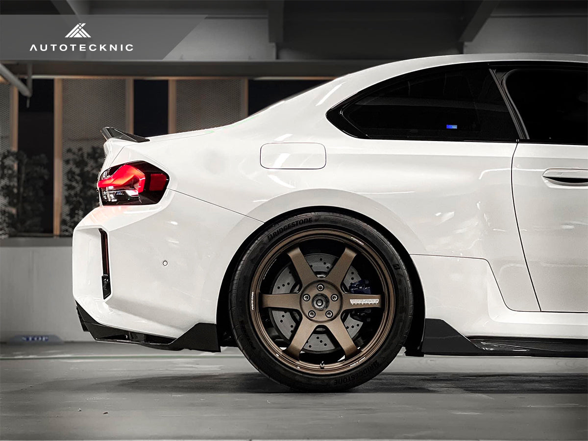 AutoTecknic Dry Carbon Rear Splitter Set - G87 M2-Exterior-Silicon Valley Bimmer