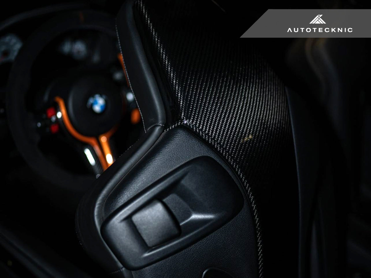 AutoTecknic Dry Carbon Seat Back Cover - F87 M2 Competition | F80 M3 | F82 M4-Interior-Silicon Valley Bimmer