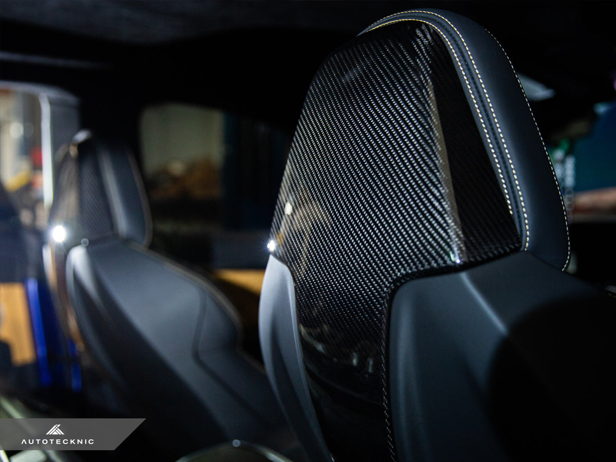 AutoTecknic Dry Carbon Seat Back Cover Set - F91/ F92/ F93 M8-Interior-Silicon Valley Bimmer