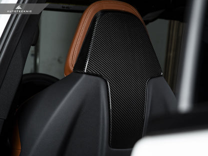 AutoTecknic Dry Carbon Seat Back Cover Set - F97 X3M | F98 X4M-Interior-Silicon Valley Bimmer