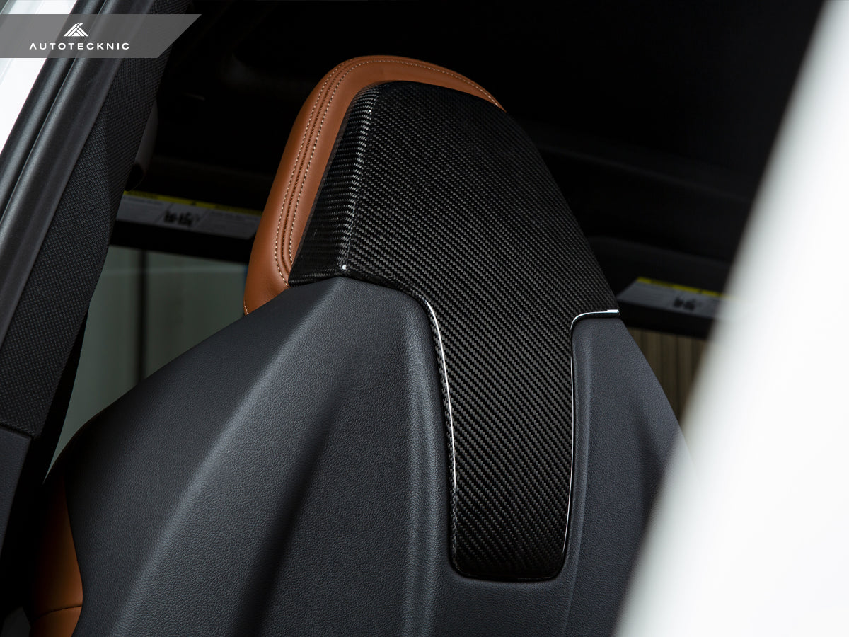 AutoTecknic Dry Carbon Seat Back Cover Set - F97 X3M | F98 X4M-Interior-Silicon Valley Bimmer