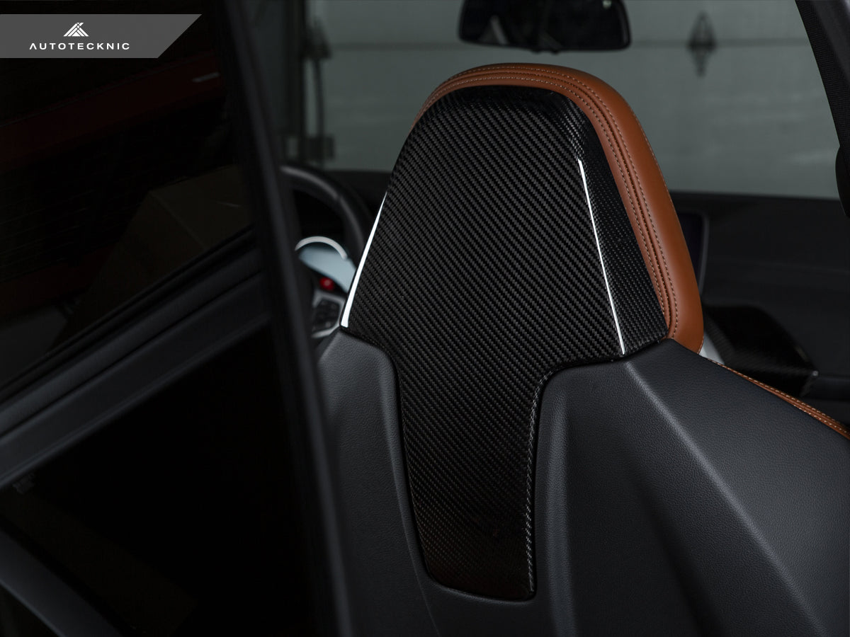 AutoTecknic Dry Carbon Seat Back Cover Set - F97 X3M | F98 X4M-Interior-Silicon Valley Bimmer