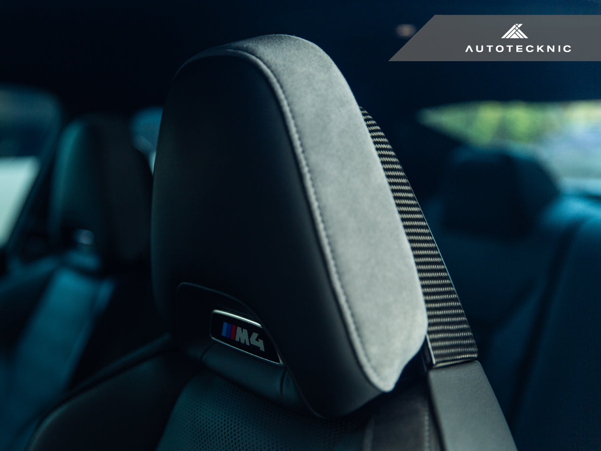 AutoTecknic Dry Carbon Seat Back Cover Set - G80 M3 | G82 M4-Interior-Silicon Valley Bimmer