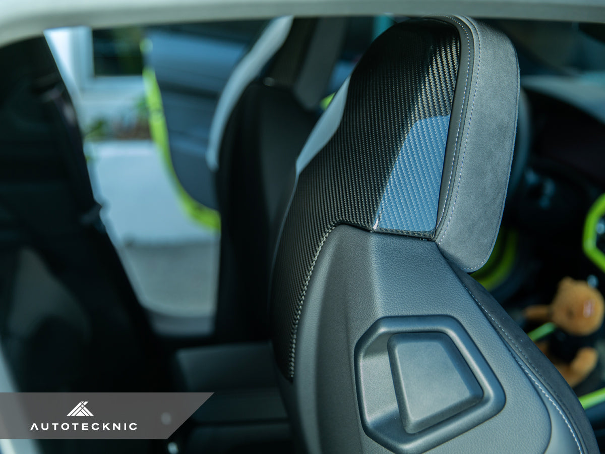 AutoTecknic Dry Carbon Seat Back Cover Set - G80 M3 | G82 M4-Interior-Silicon Valley Bimmer