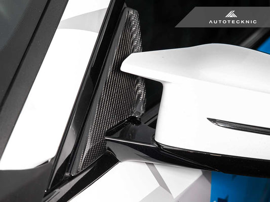 AutoTecknic Dry Carbon Side Mirror Wind Deflector Set - G87 M2-Exterior-Silicon Valley Bimmer