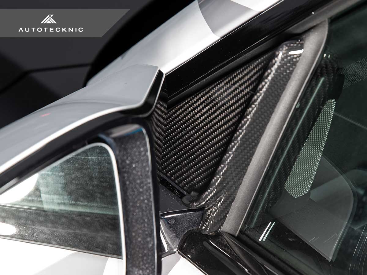 AutoTecknic Dry Carbon Side Mirror Wind Deflector Set - G87 M2-Exterior-Silicon Valley Bimmer