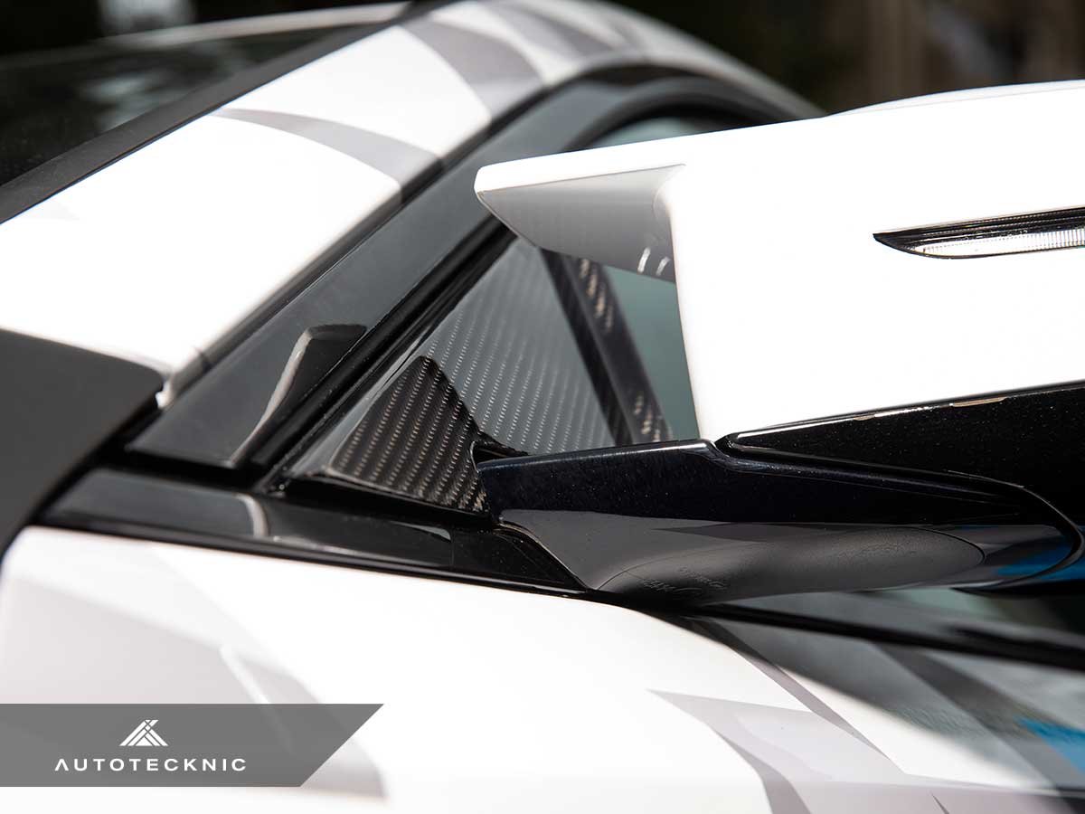 AutoTecknic Dry Carbon Side Mirror Wind Deflector Set - G87 M2-Exterior-Silicon Valley Bimmer