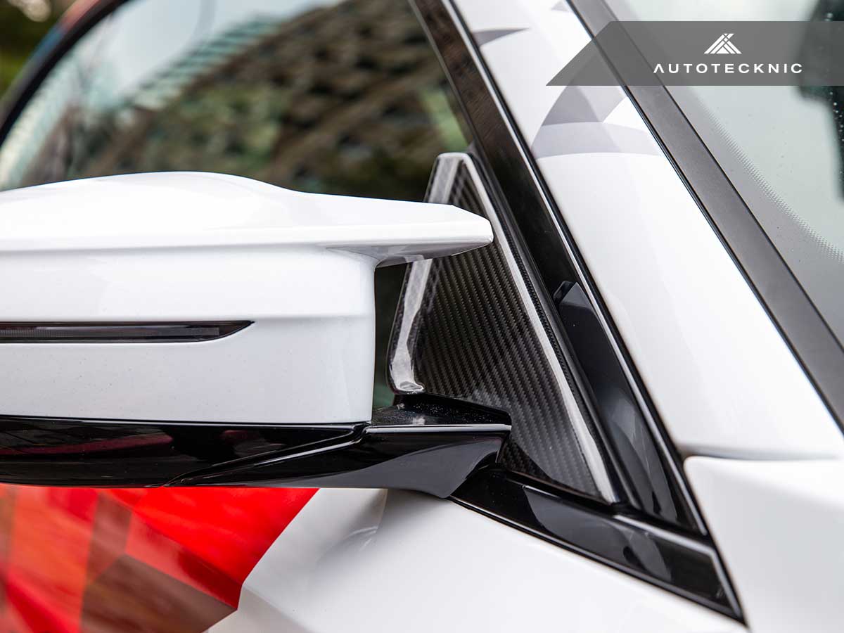AutoTecknic Dry Carbon Side Mirror Wind Deflector Set - G87 M2-Exterior-Silicon Valley Bimmer