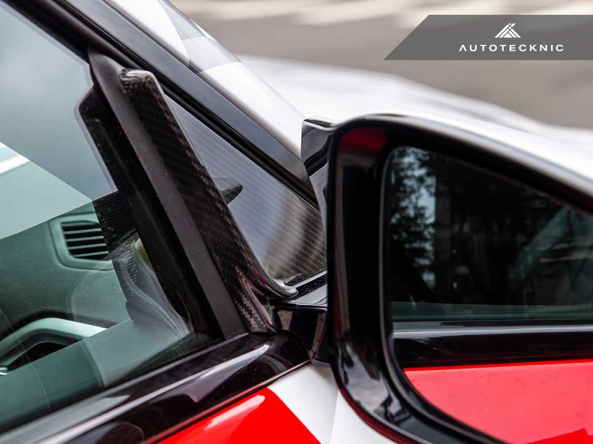 AutoTecknic Dry Carbon Side Mirror Wind Deflector Set - G87 M2-Exterior-Silicon Valley Bimmer
