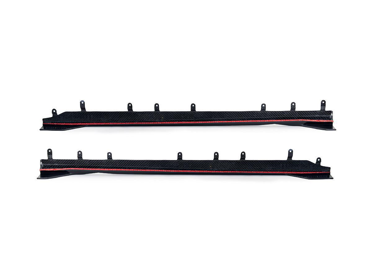AutoTecknic Dry Carbon Side Skirt Extension Set - G87 M2-Exterior-Silicon Valley Bimmer