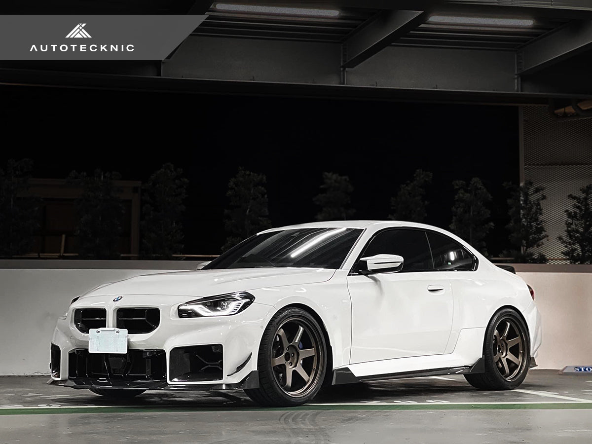 AutoTecknic Dry Carbon Side Skirt Extension Set - G87 M2-Exterior-Silicon Valley Bimmer