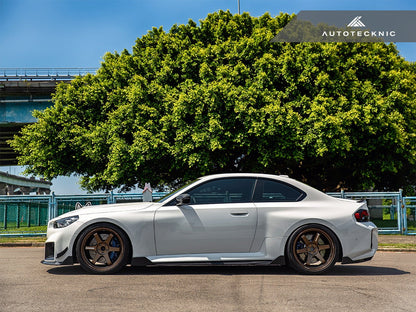 AutoTecknic Dry Carbon Side Skirt Extension Set - G87 M2-Exterior-Silicon Valley Bimmer