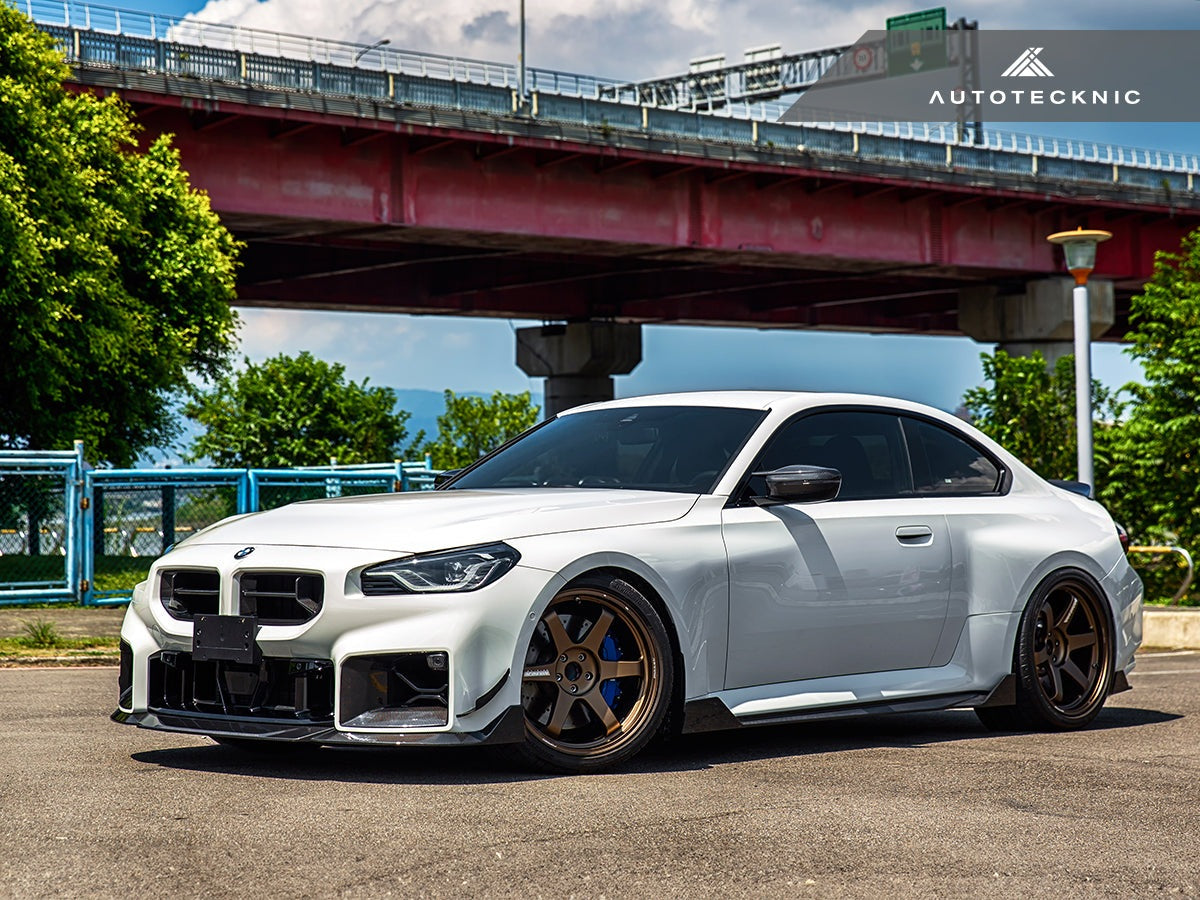 AutoTecknic Dry Carbon Side Skirt Extension Set - G87 M2-Exterior-Silicon Valley Bimmer