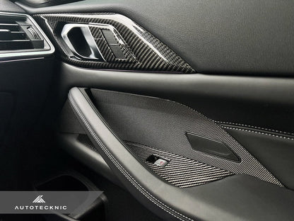 AutoTecknic Dry Carbon Window Switch Panel Trim Set - G22 4-Series-Interior-Silicon Valley Bimmer