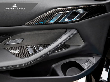 AutoTecknic Dry Carbon Window Switch Panel Trim Set - G22 4-Series-Interior-Silicon Valley Bimmer
