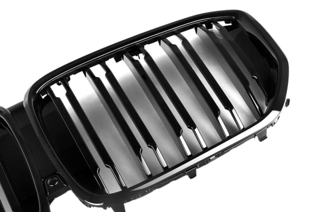 AutoTecknic Dual-Slat Gloss Black Front Grille - G05 X5 LCI-Exterior-Silicon Valley Bimmer