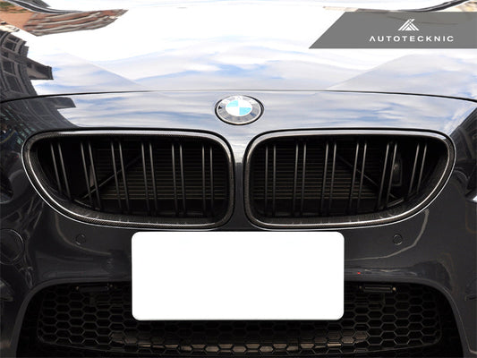 AutoTecknic Dual-Slats Carbon Fiber Front Grille Set - F06 Gran Coupe / F12 Coupe / F13 Cabrio | 6 Series & M6-Exterior-Silicon Valley Bimmer